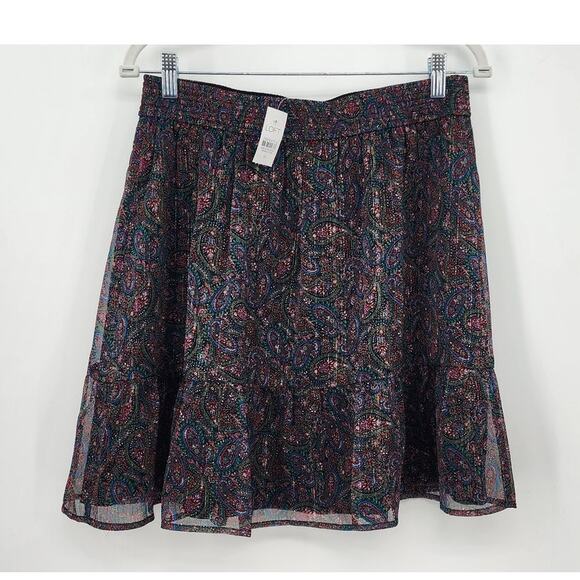 New NWT Loft Skirt Size‎ Medium Floral - Picture 1 of 8